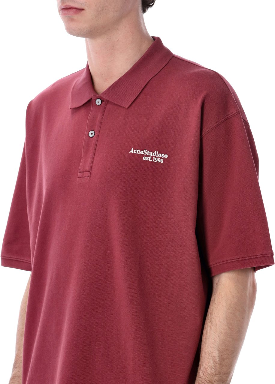 Acne Studios Egnes Polo Maroon Red Maroon