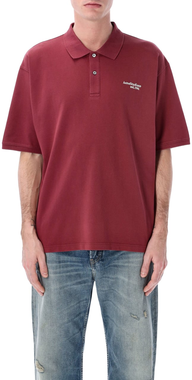 Acne Studios Egnes Polo Maroon Red Maroon