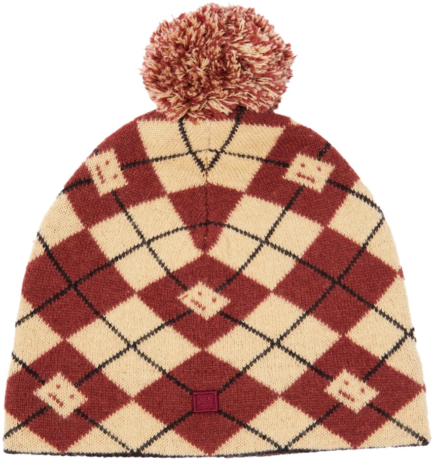 Acne Studios Argyle Face Wool Blend Beanie Divers