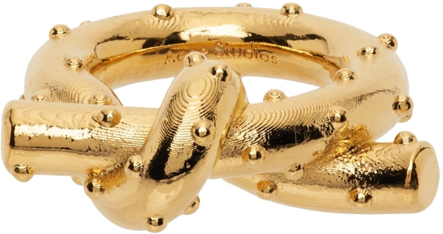 Acne Studios Axelia Knot Ring Goud