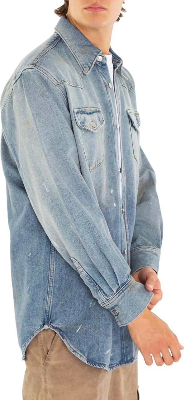 Acne Studios Heren Denim Shirt - Relaxed Fit Blauw