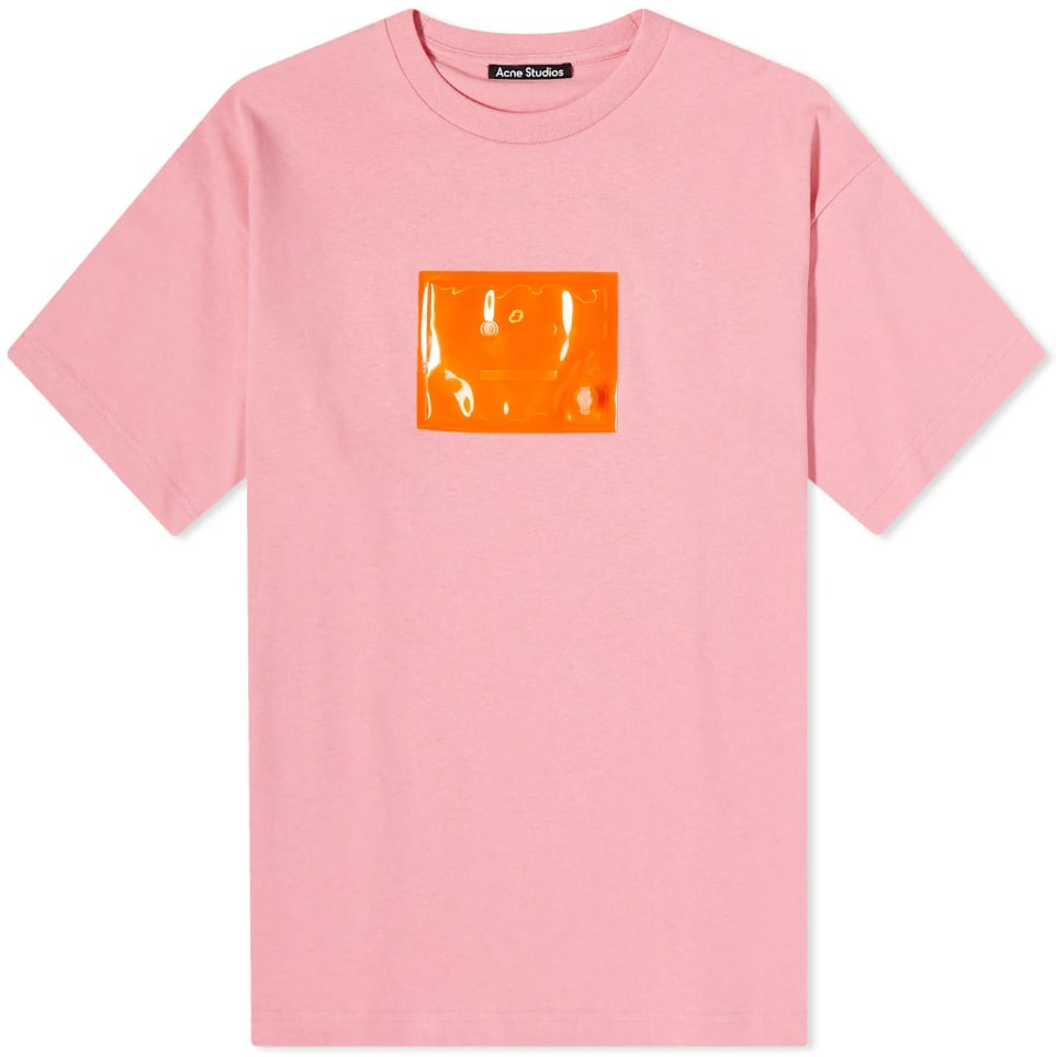 Acne Studios Exford Inflate Logo T-shirt Roze