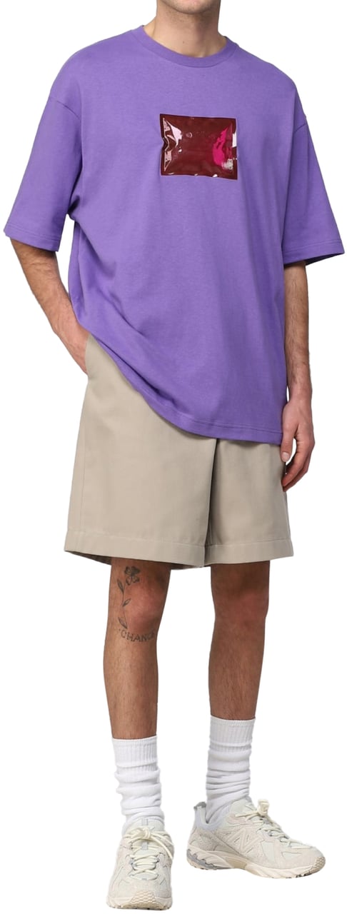 Acne Studios Exford Inflate Logo T-shirt Paars