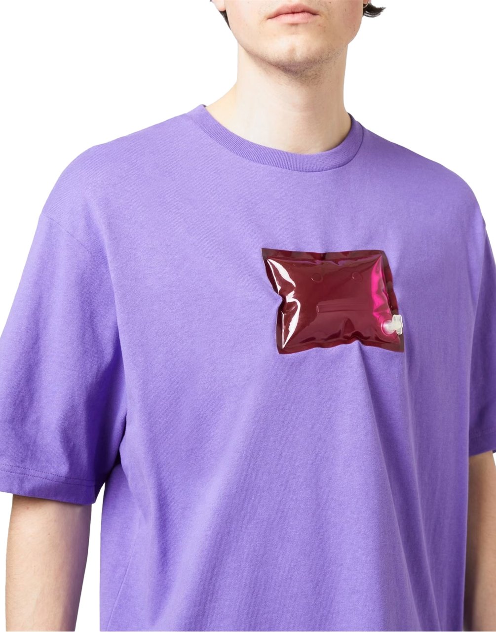 Acne Studios Exford Inflate Logo T-shirt Paars