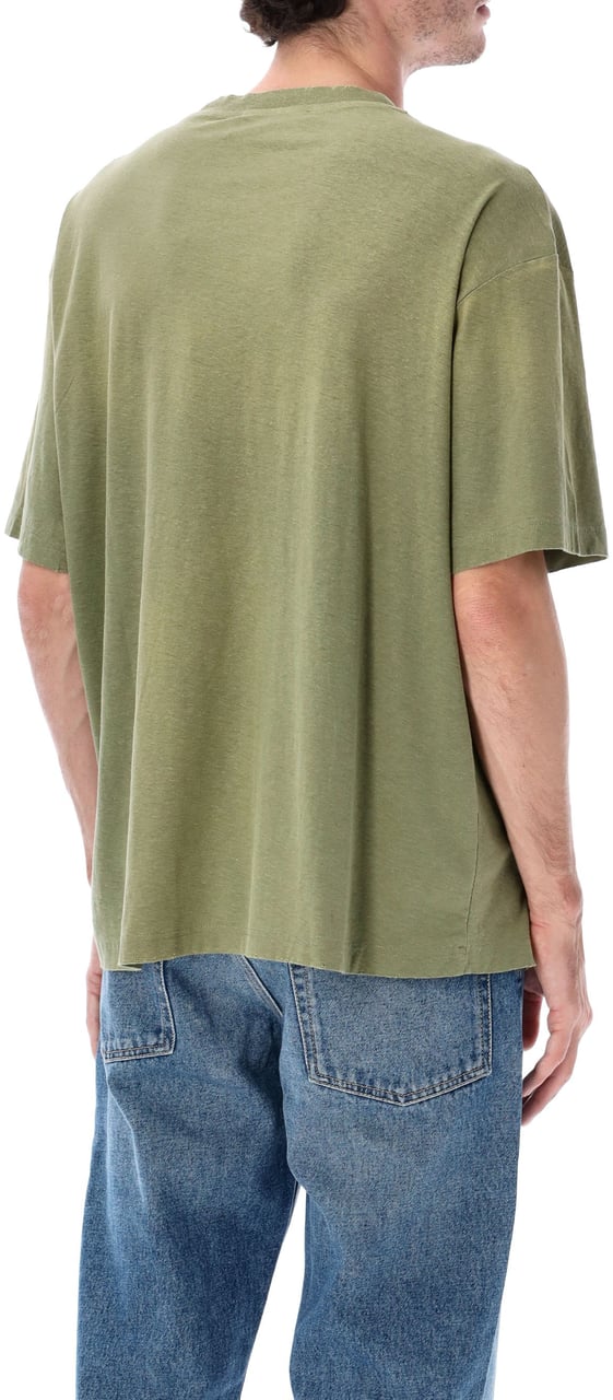 Acne Studios Logo Tee Olive Green Groen