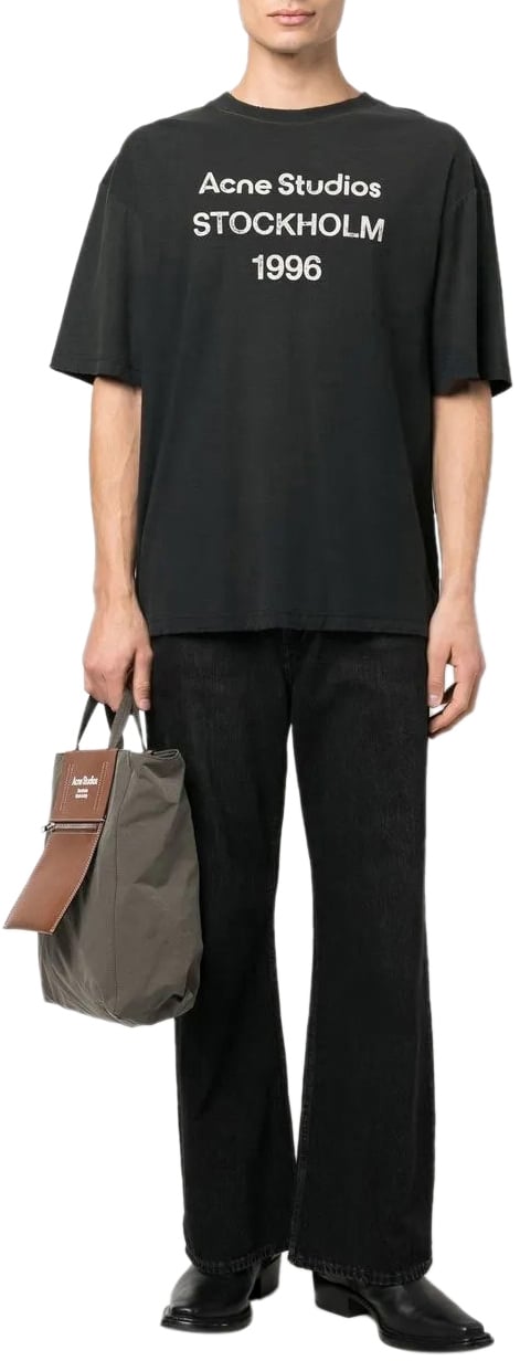 Acne Studios T-shirt Faded Black Zwart