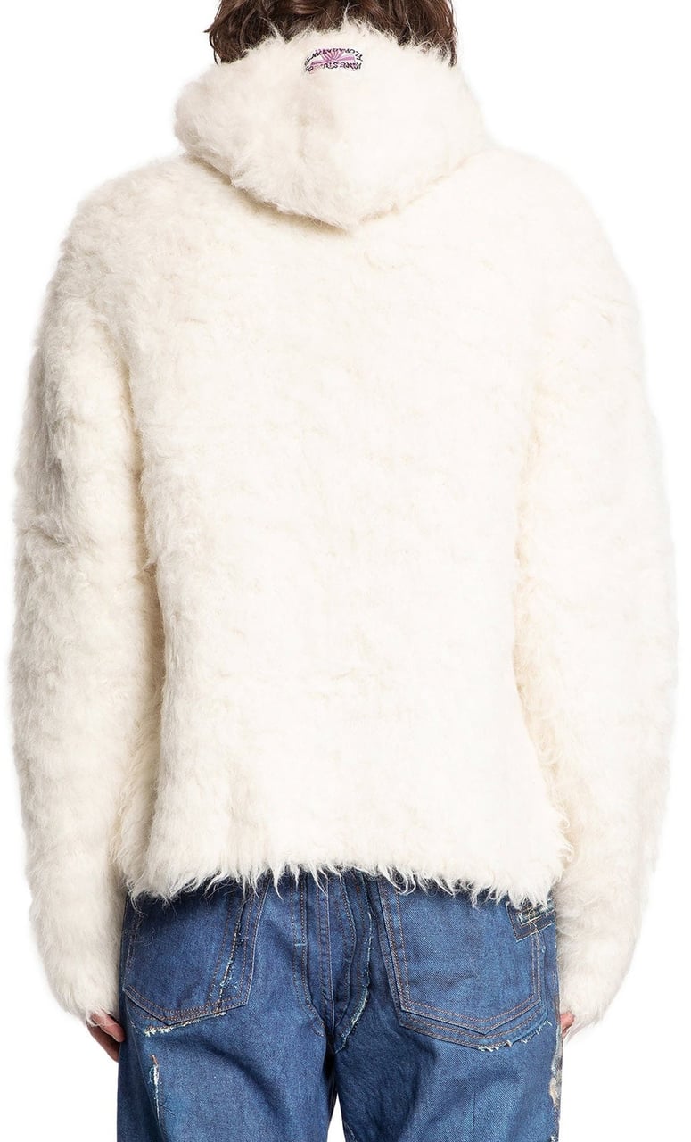 Acne Studios Acne Studios Alpaca Blend Hooded Sweatshirt Wit