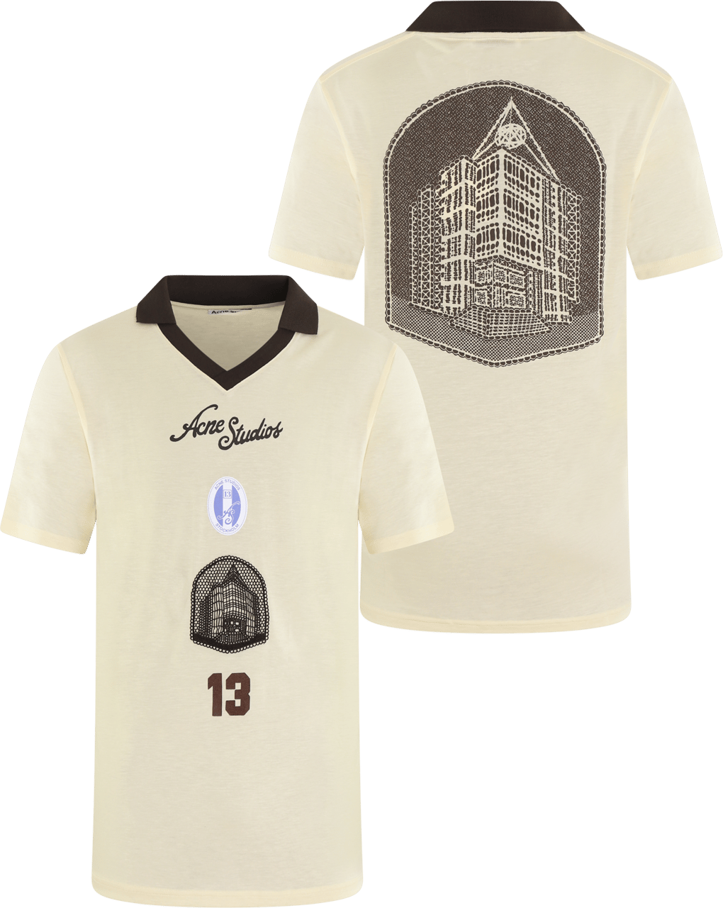 Acne Studios Heren Logo T-Shirt Wit Wit