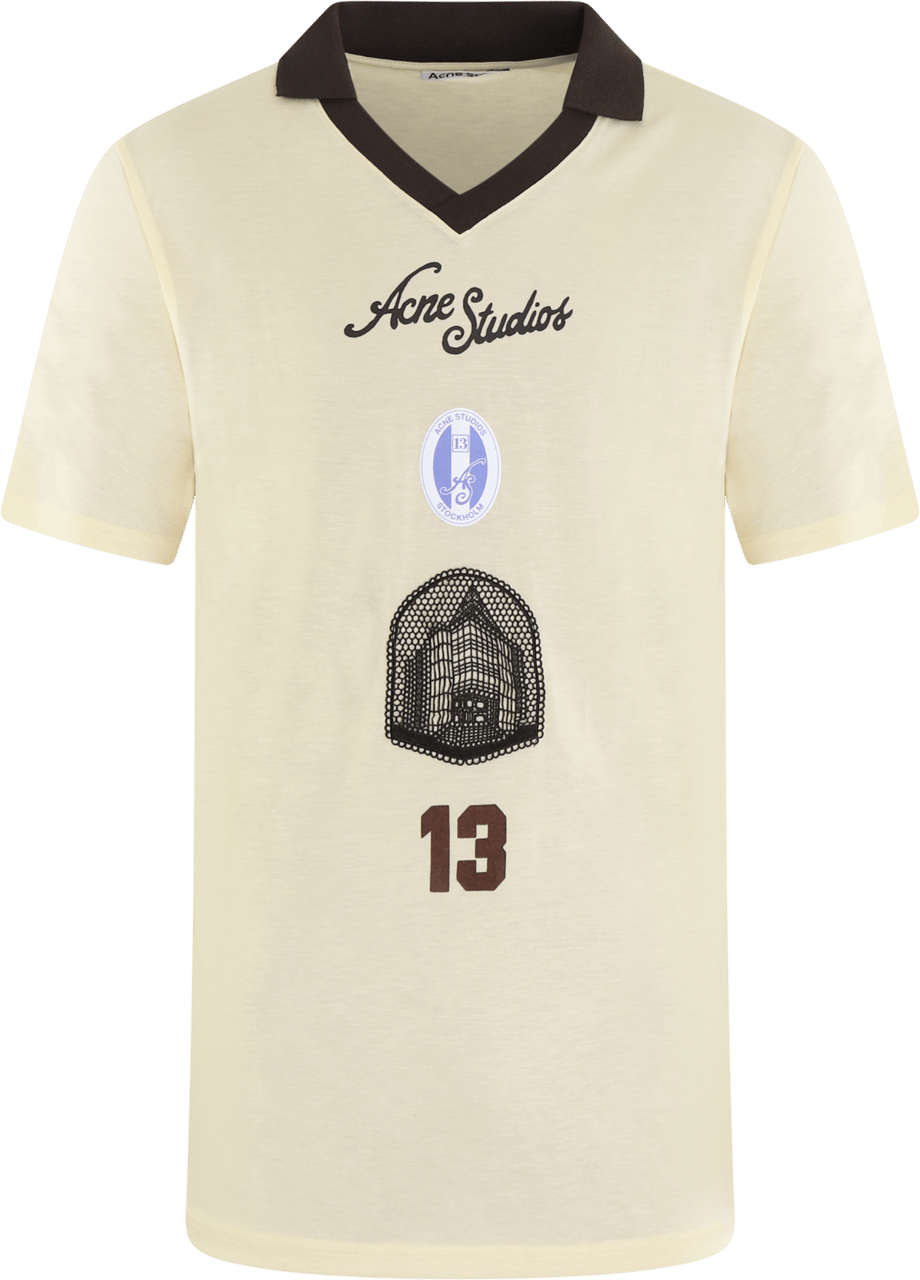 Acne Studios Heren Logo T-Shirt Wit Wit