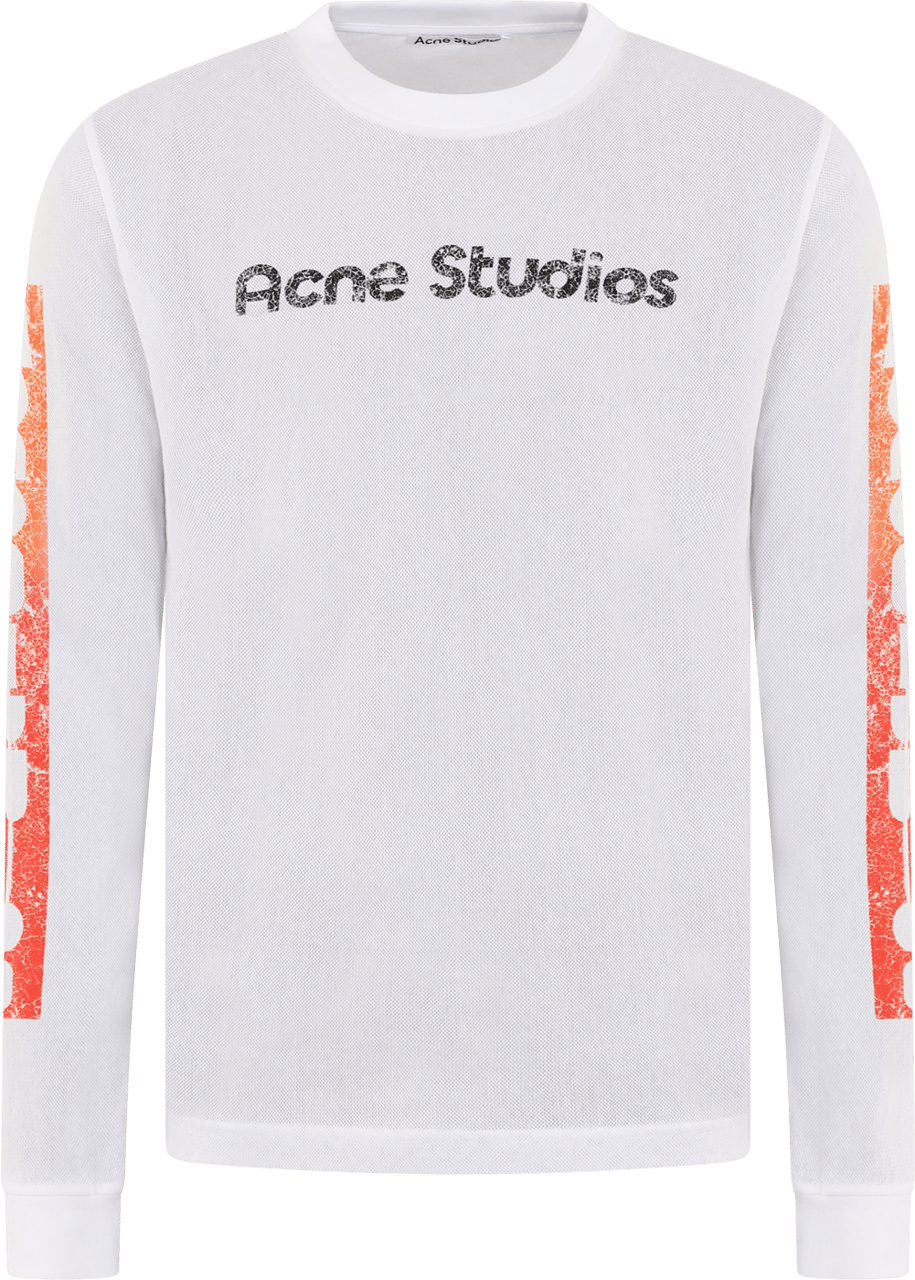 Acne Studios Heren Grafische Print Shirt Wit Wit
