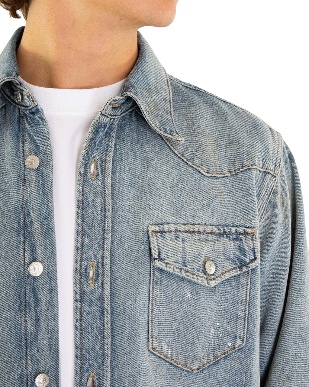 Acne Studios Heren Denim Shirt - Relaxed Fit Blauw
