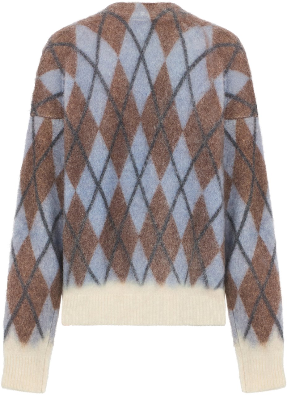 Acne Studios Cardigan in mohair blend Lichtblauw