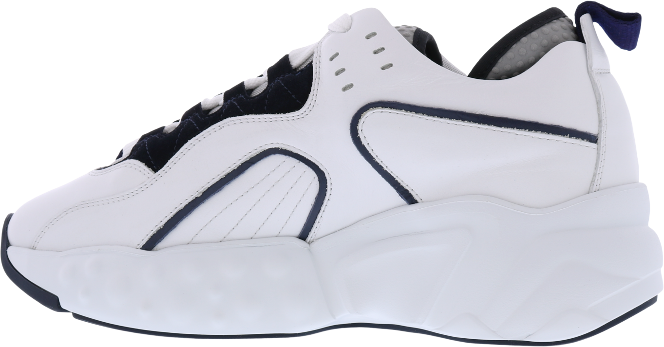 Acne Studios Heren Rockaway Leer Sneaker Wit Wit