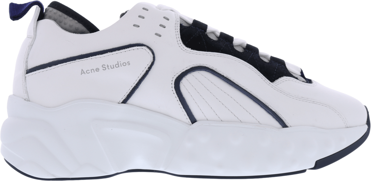 Acne Studios Heren Rockaway Leer Sneaker Wit Wit