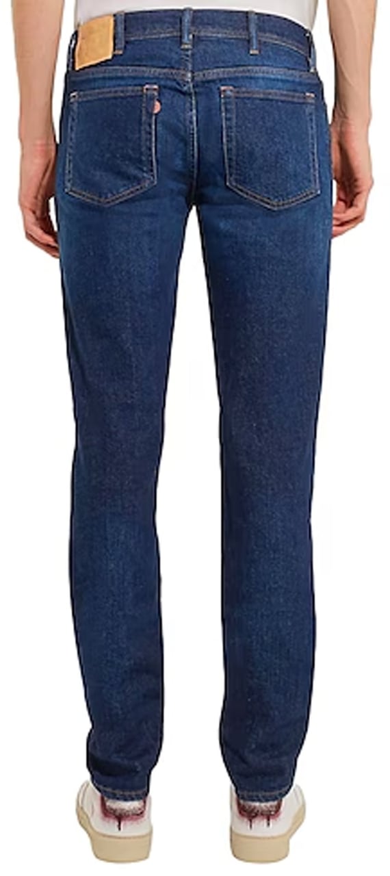 Acne Studios Acne Studios River Dark Blue Cotton Denim Jeans Blauw