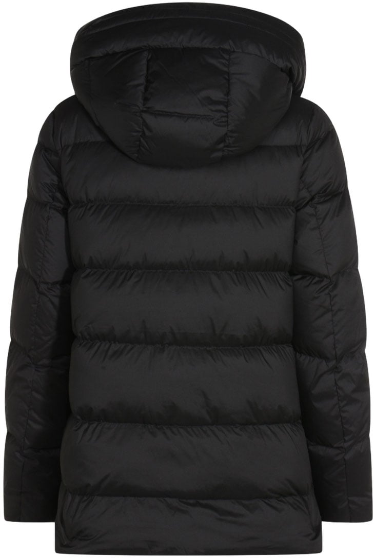 ADD Down Puffer Coat with High Collar Zwart