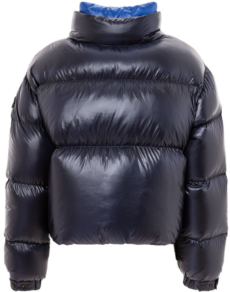 Add Blue Polyamide Full-Length Jacket Blauw
