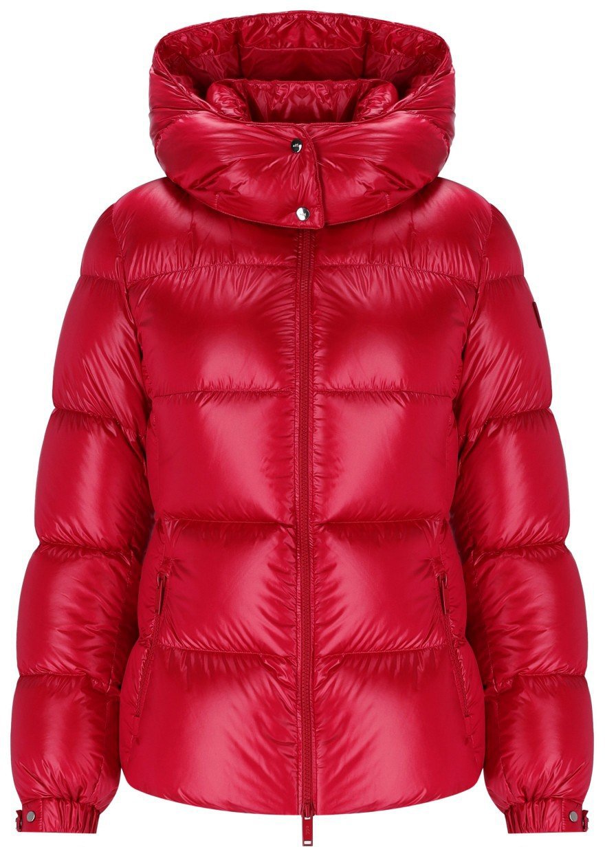 ADD ADD SHINY CORTINA HOODED DOWN JACKET Rood