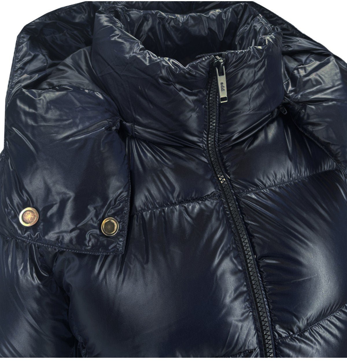 ADD ADD SHINY PACIFIC HOODED DOWN JACKET Blauw