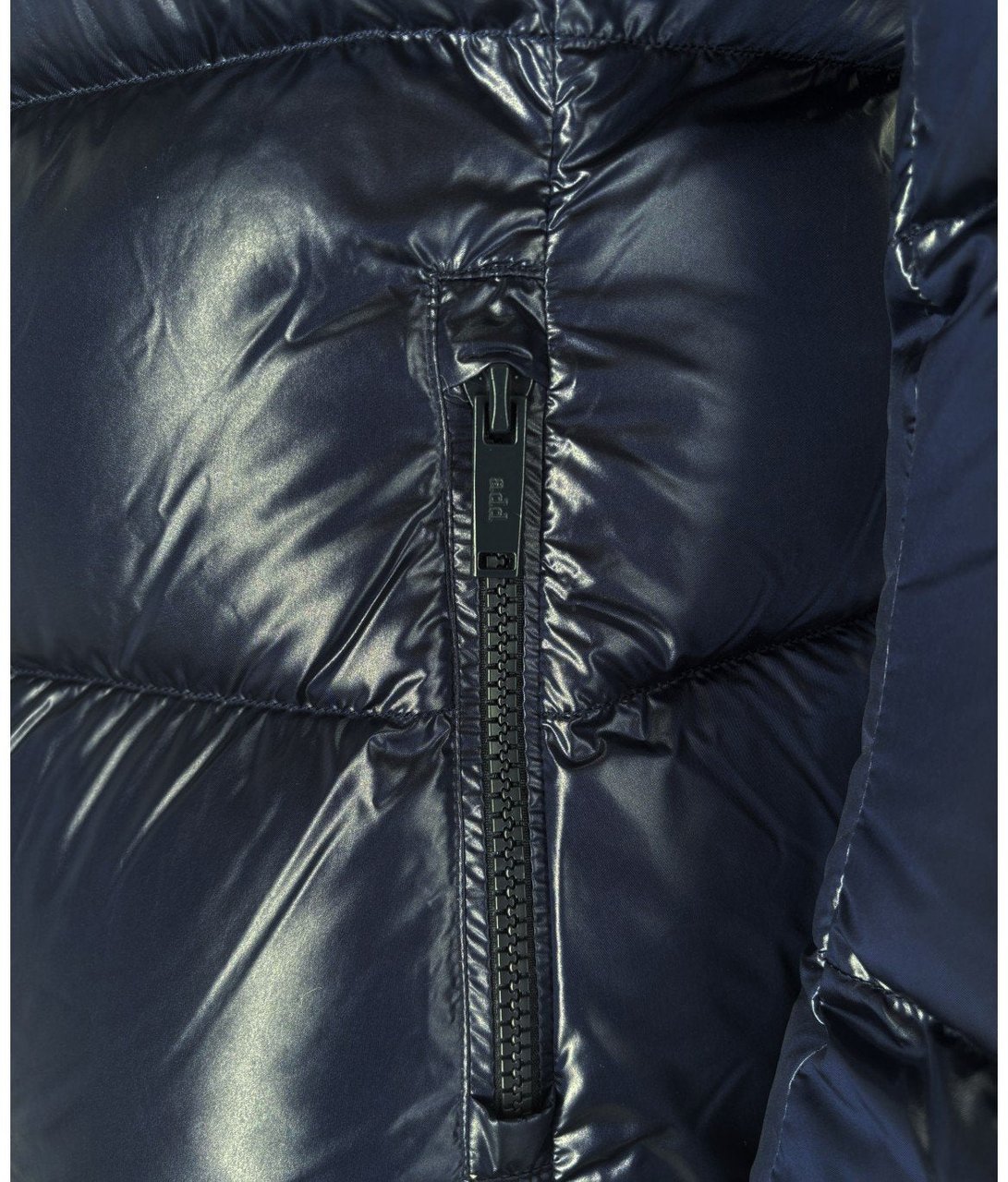 ADD ADD SHINY PACIFIC HOODED DOWN JACKET Blauw