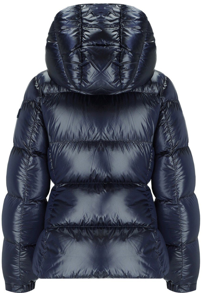 ADD ADD SHINY PACIFIC HOODED DOWN JACKET Blauw