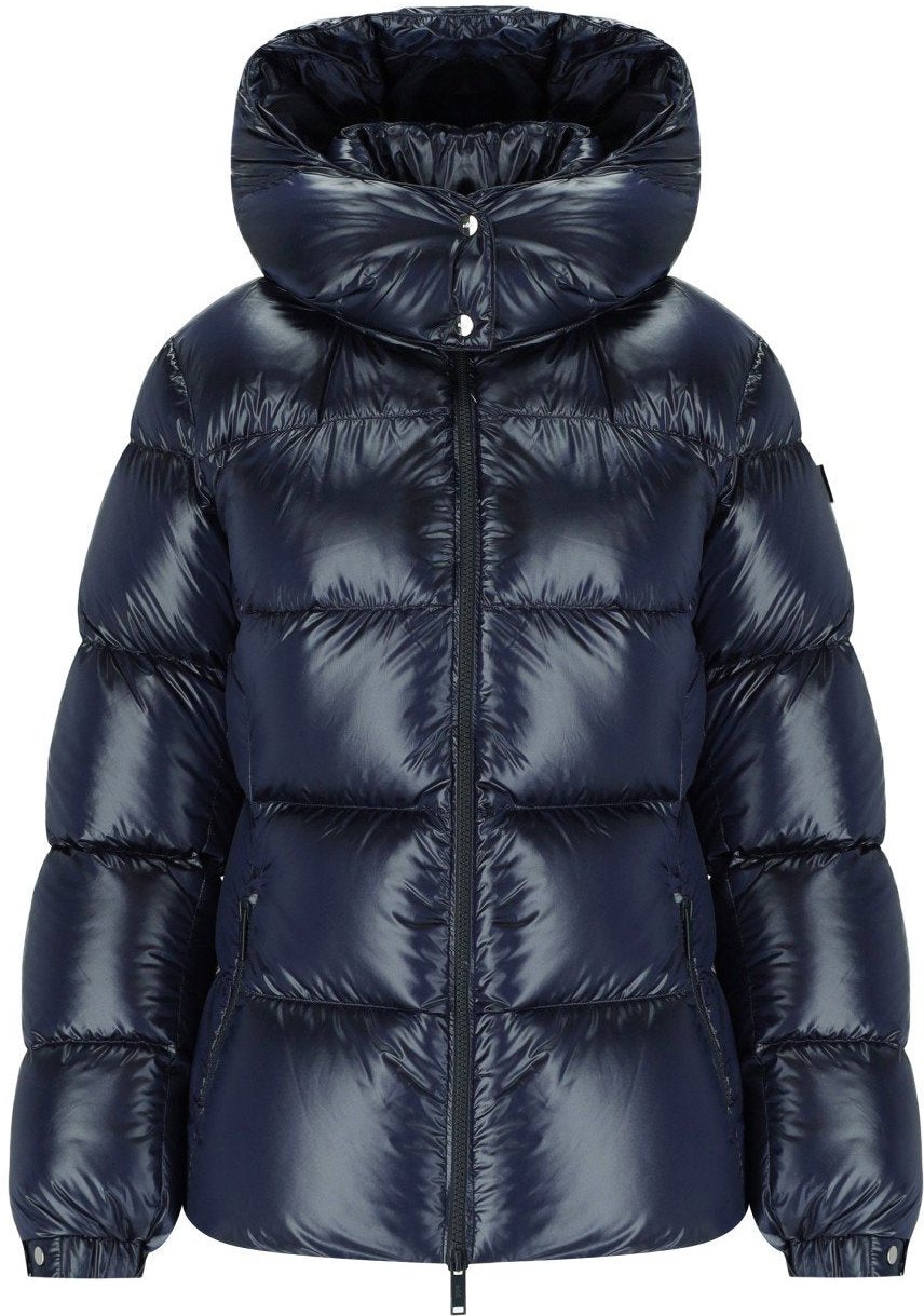ADD ADD SHINY PACIFIC HOODED DOWN JACKET Blauw