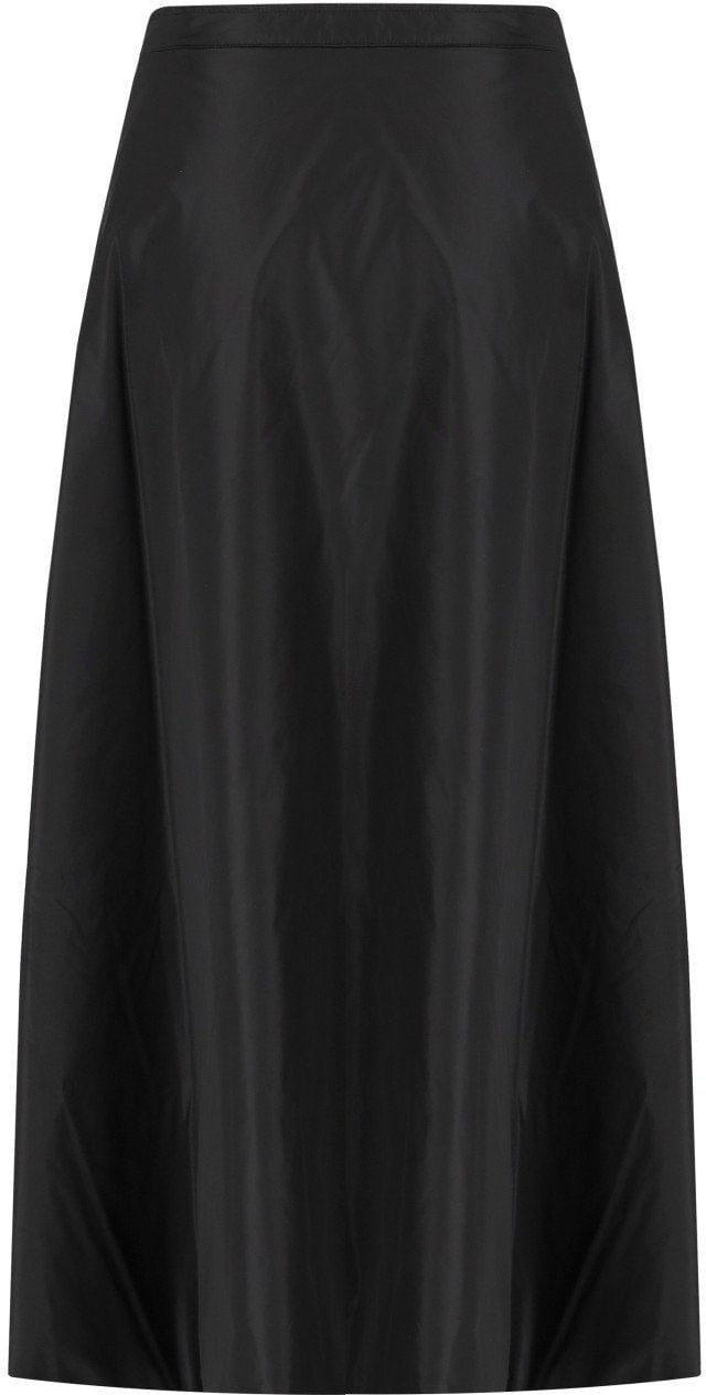 ADD ADD NYLON BRIGHT LONG SKIRT Zwart