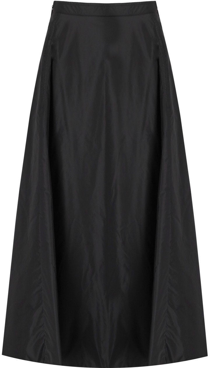 ADD ADD NYLON BRIGHT LONG SKIRT Zwart