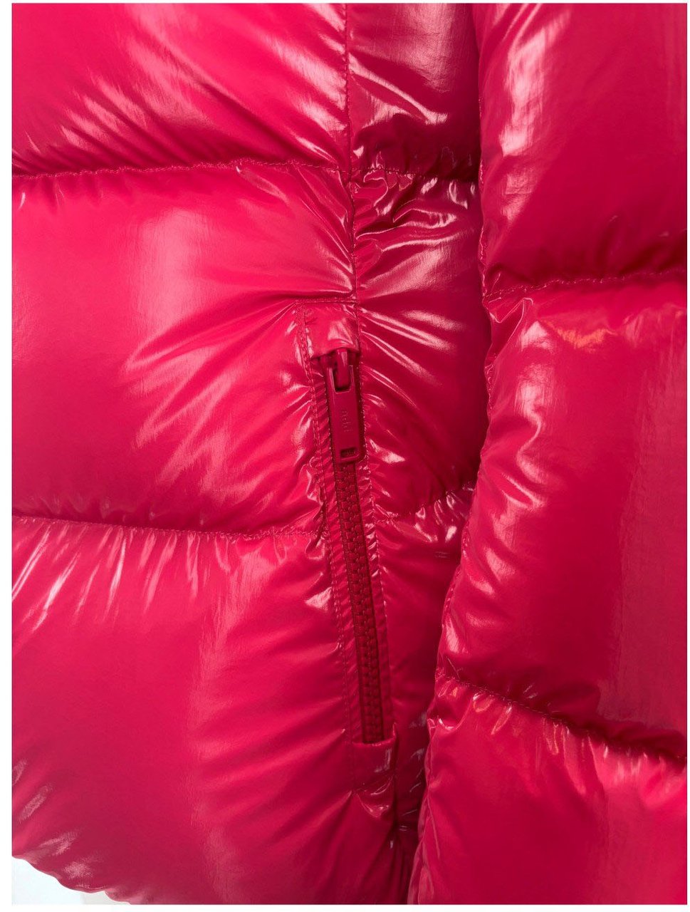 ADD ADD WET NYLON SUPER NOVA HOODED DOWN JACKET Roze