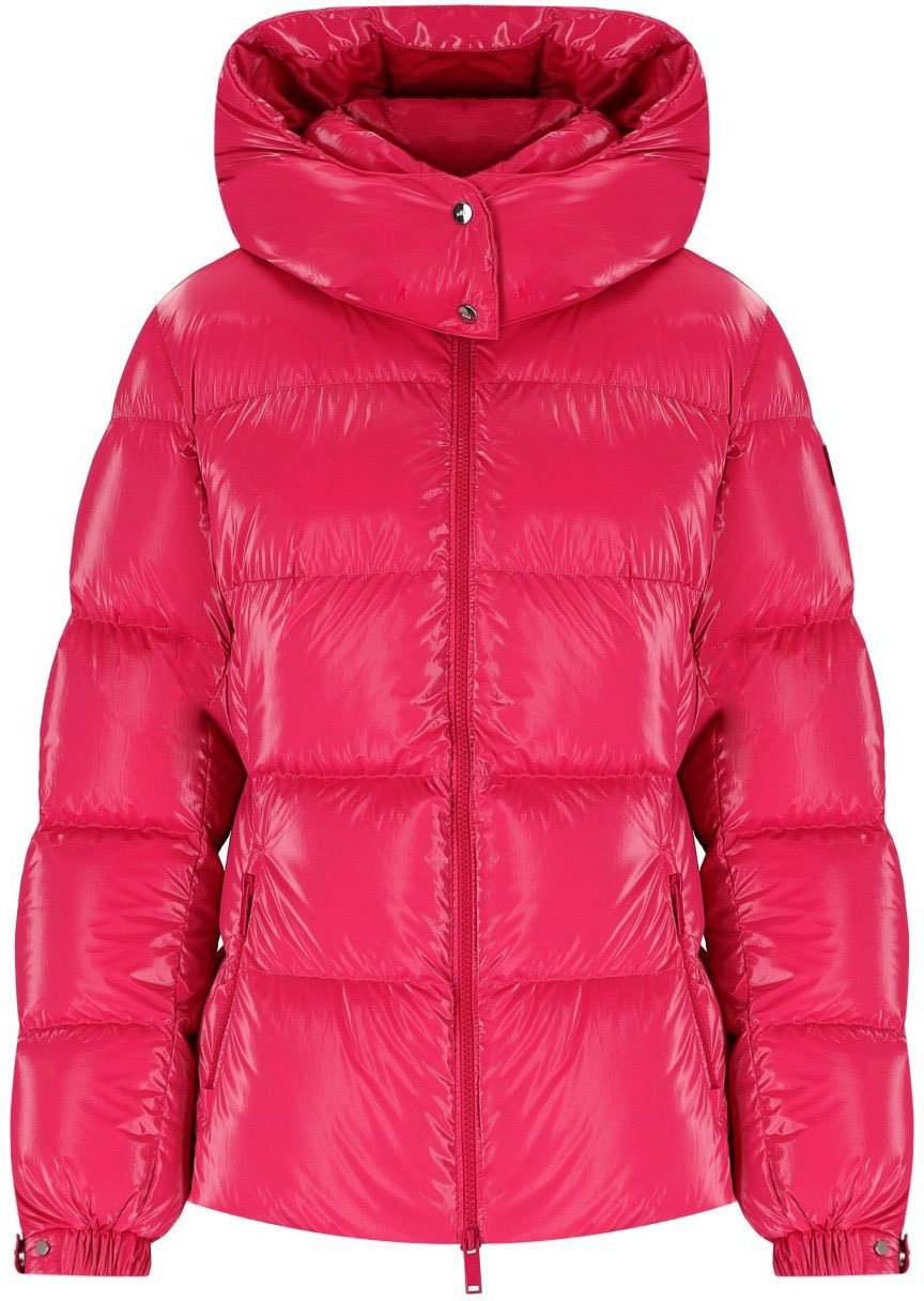 ADD ADD WET NYLON SUPER NOVA HOODED DOWN JACKET Roze