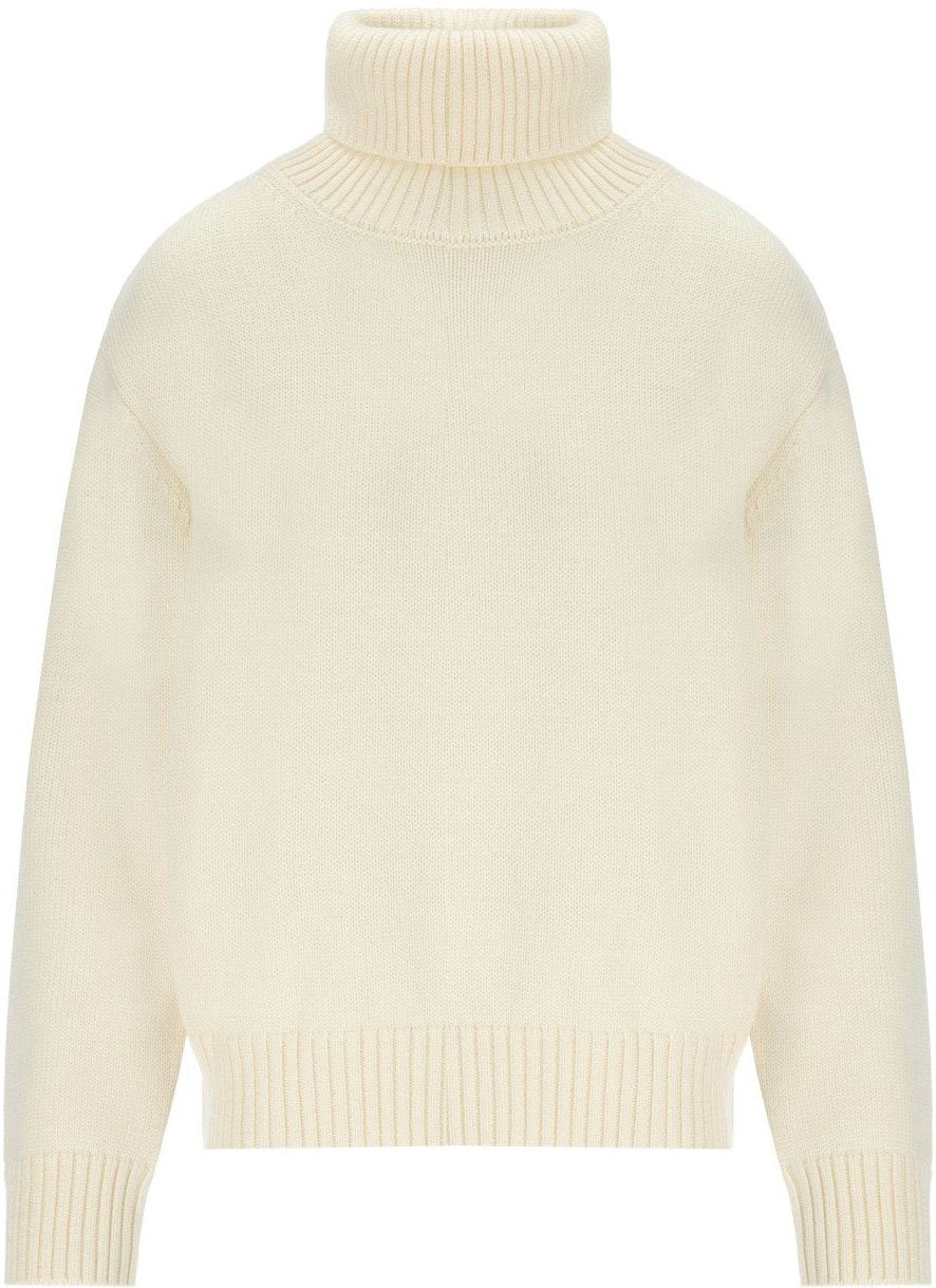 ADD ADD BASIC RICE TURTLENECK SWEATER Wit