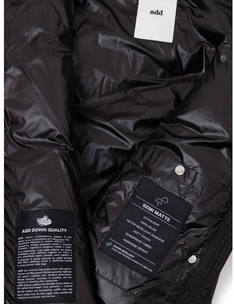 Add Black Polyamide Coat Zwart