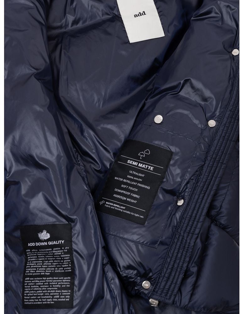 Add Blue Polyamide Coat Blauw