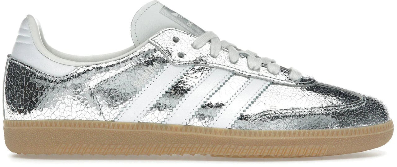 Adidas adidas Samba OG Silver Metallic Cracked Leather (Women's) Wit