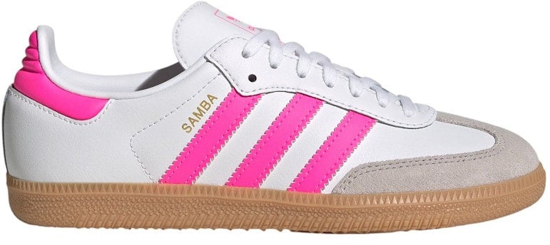 adidas Samba OG Cloud White Lucid Pink Gum (GS) Wit