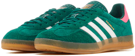 Adidas Adidas Gazelle Indoor Collegiate Green Lucid Pink (Women's) Groen