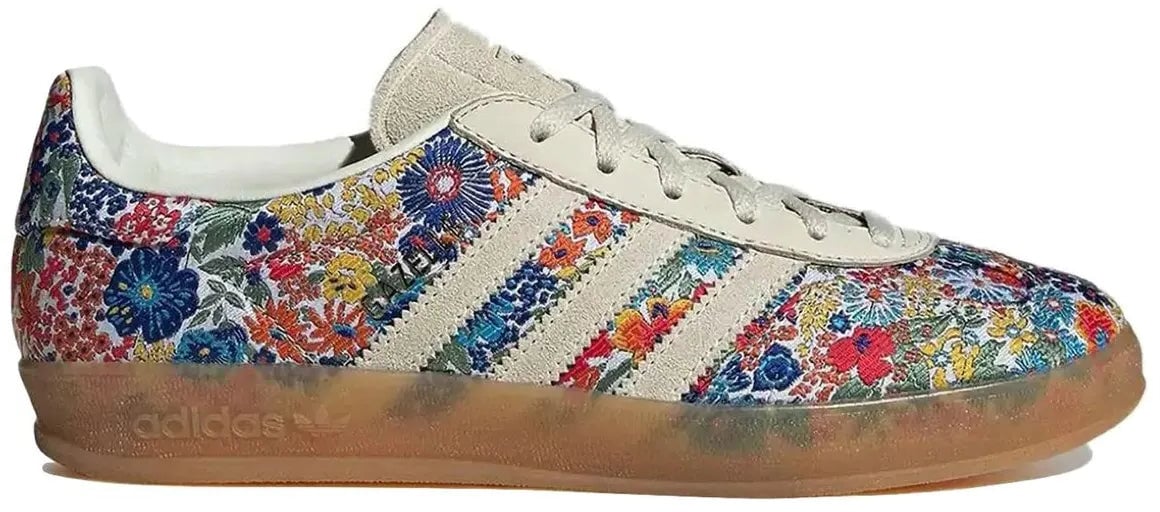 Adidas Gazelle Indoor Liberty London Floral Embroidery Blauw