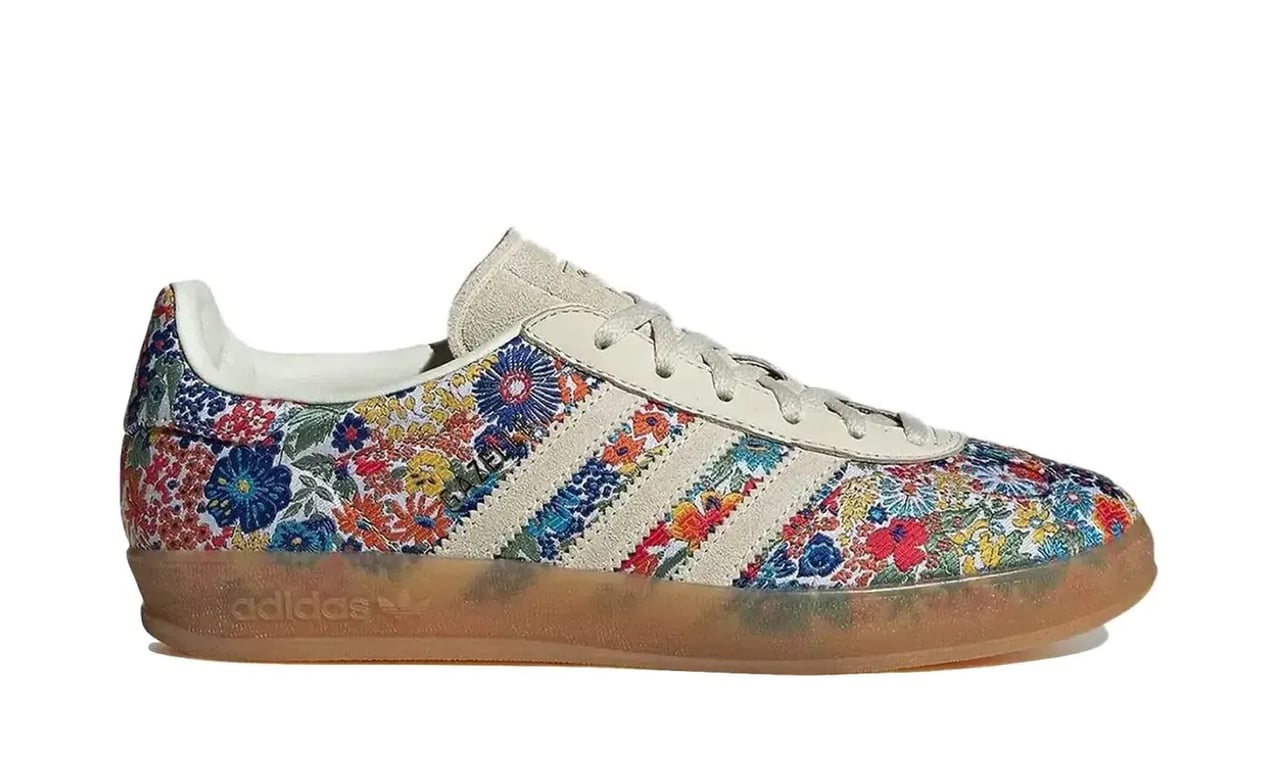 Adidas Gazelle Indoor Liberty London Floral Embroidery Blauw