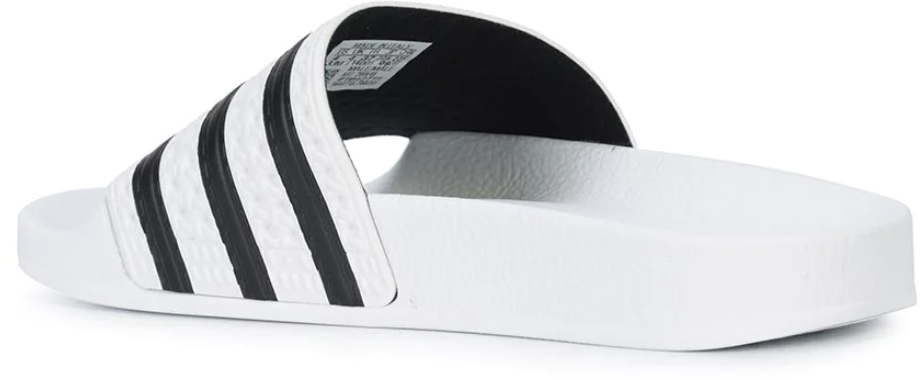Adidas Adilette White Black Wit