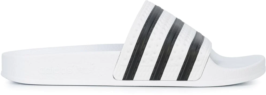 Adidas Adilette White Black Wit