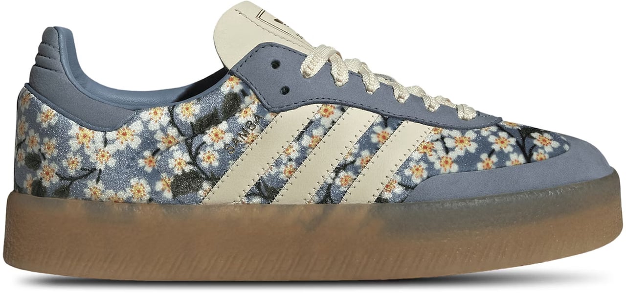 Adidas adidas Sambae Liberty London Floral Embroidery Blue Cream White Divers