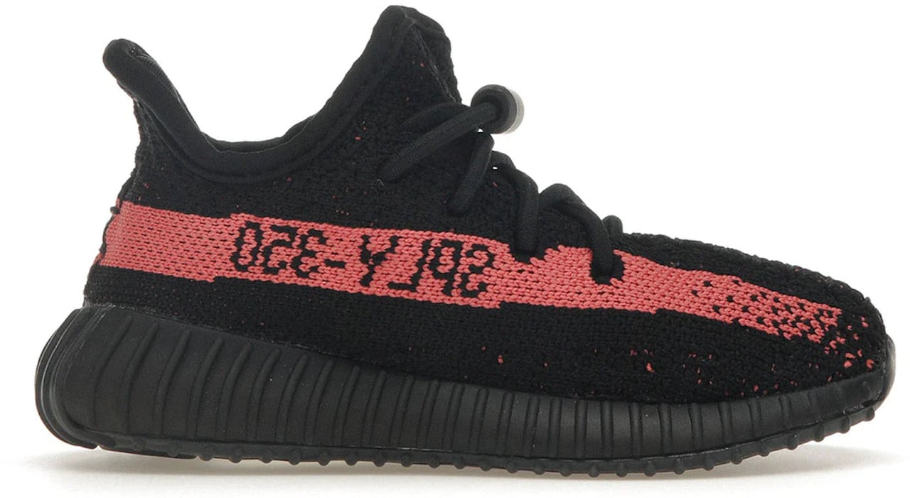 Adidas adidas Yeezy Boost 350 V2 Core Black Red (Infants) Zwart