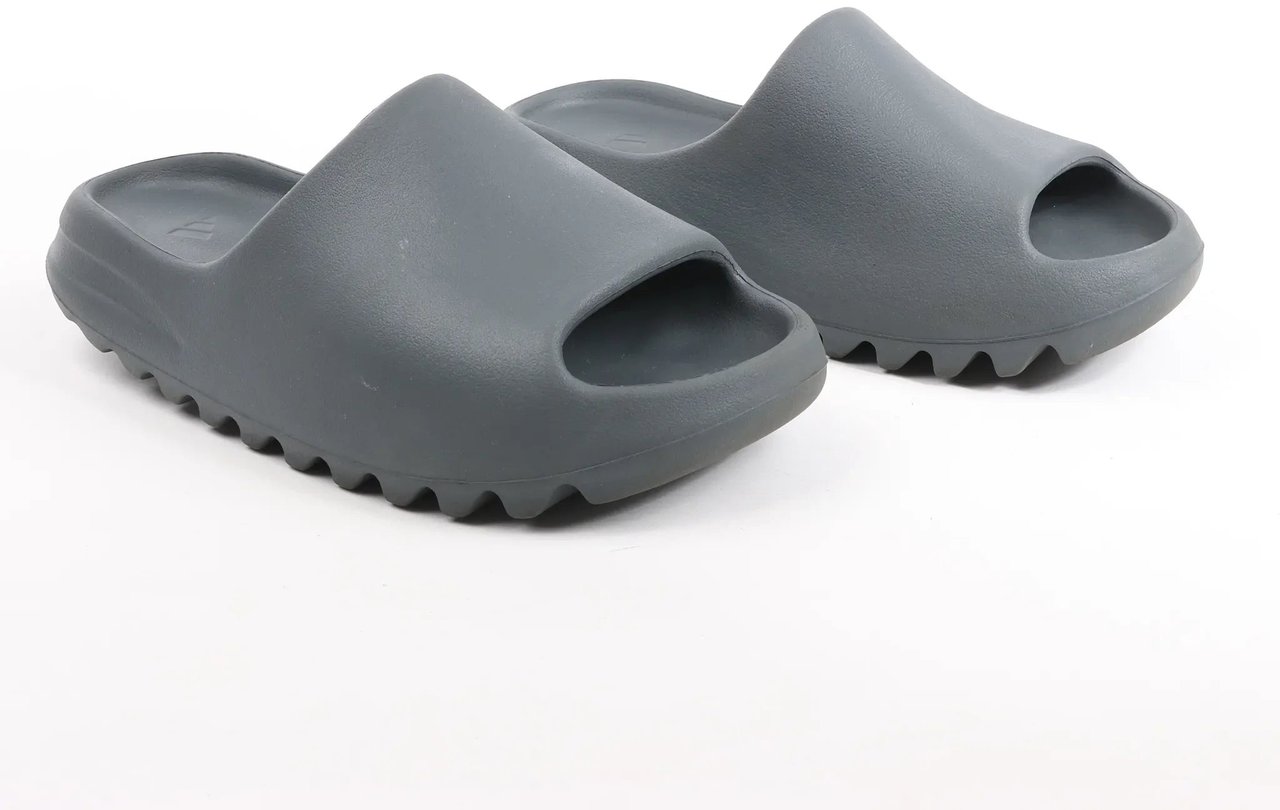 Adidas Adidas Yeezy "Slate Marine" Sandal Slidesin Gray, Size 40 EU Grijs