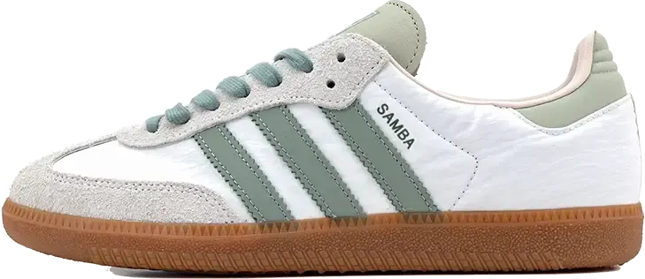 Adidas Samba OG Cloud White Silver Green Groen