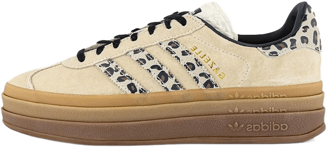 Adidas Gazelle Bold Cream Black Leopard Beige