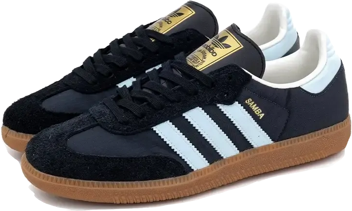 Adidas Samba OG Carbon Almost Blue Gum Blauw