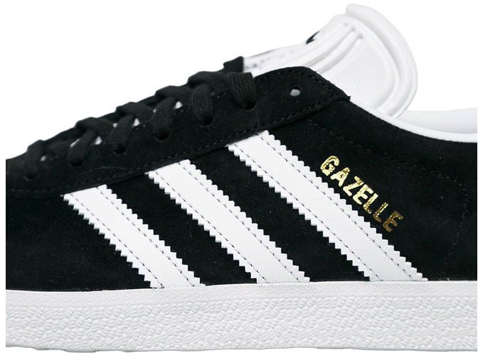 Adidas Originals Black Leather Low Top Sneakers Zwart
