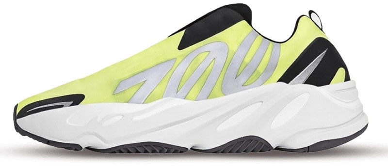 Adidas Yeezy Boost 700 MNVN Laceless Phosphor Zwart