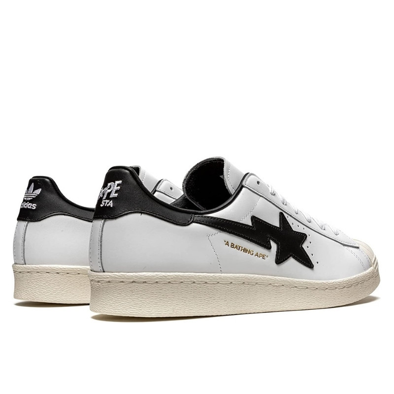 Adidas Adidas Superstar 80s Bape White Black Zwart