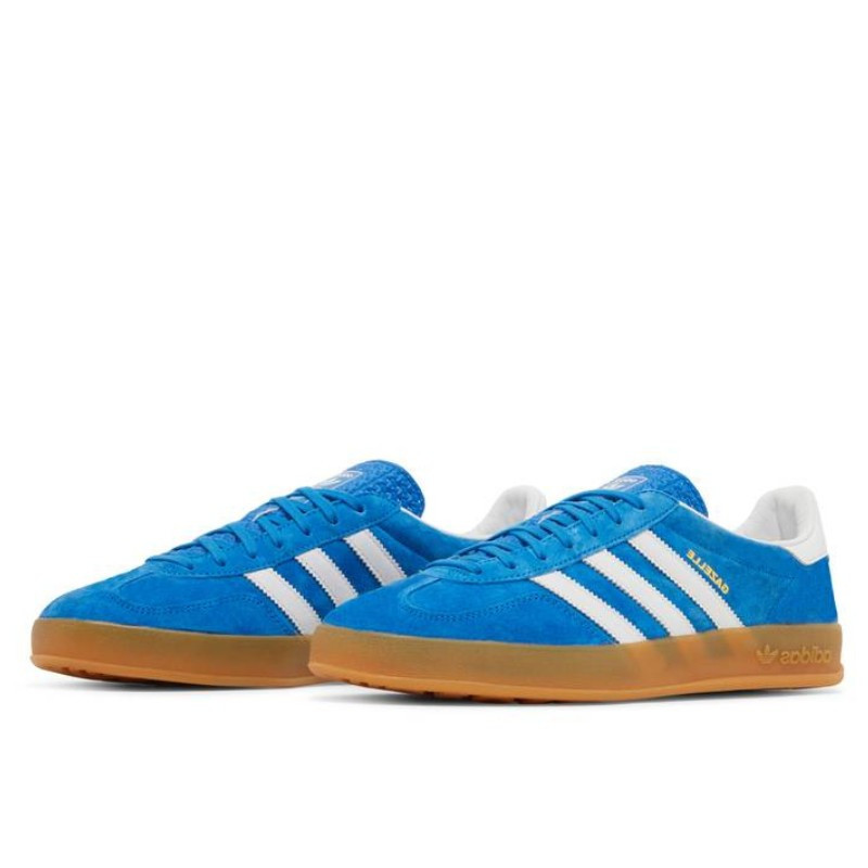 Adidas Adidas Gazelle Indoor Blue Bird Gum Blauw